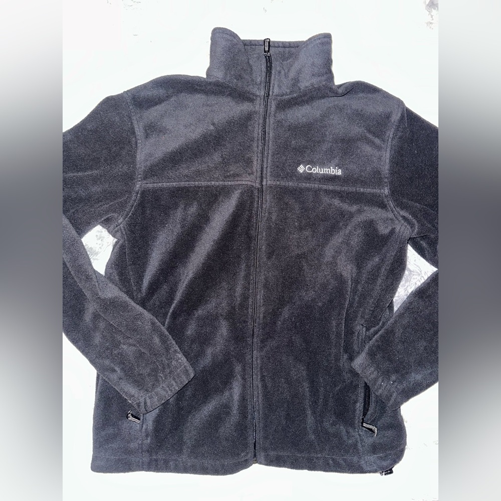 Columbia Men’s Black Full-Zip Fleece Jacket - EUC Large